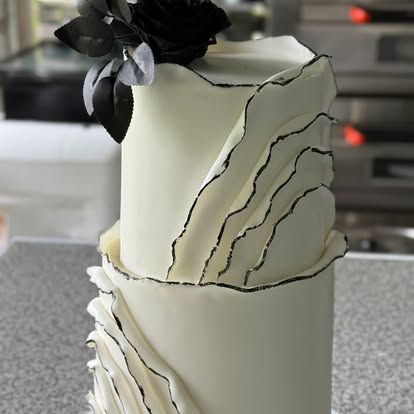 Ivory Tiered Cake by b·treats